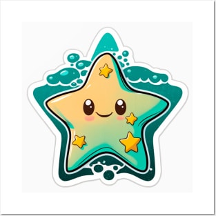 Cute sea star Posters and Art